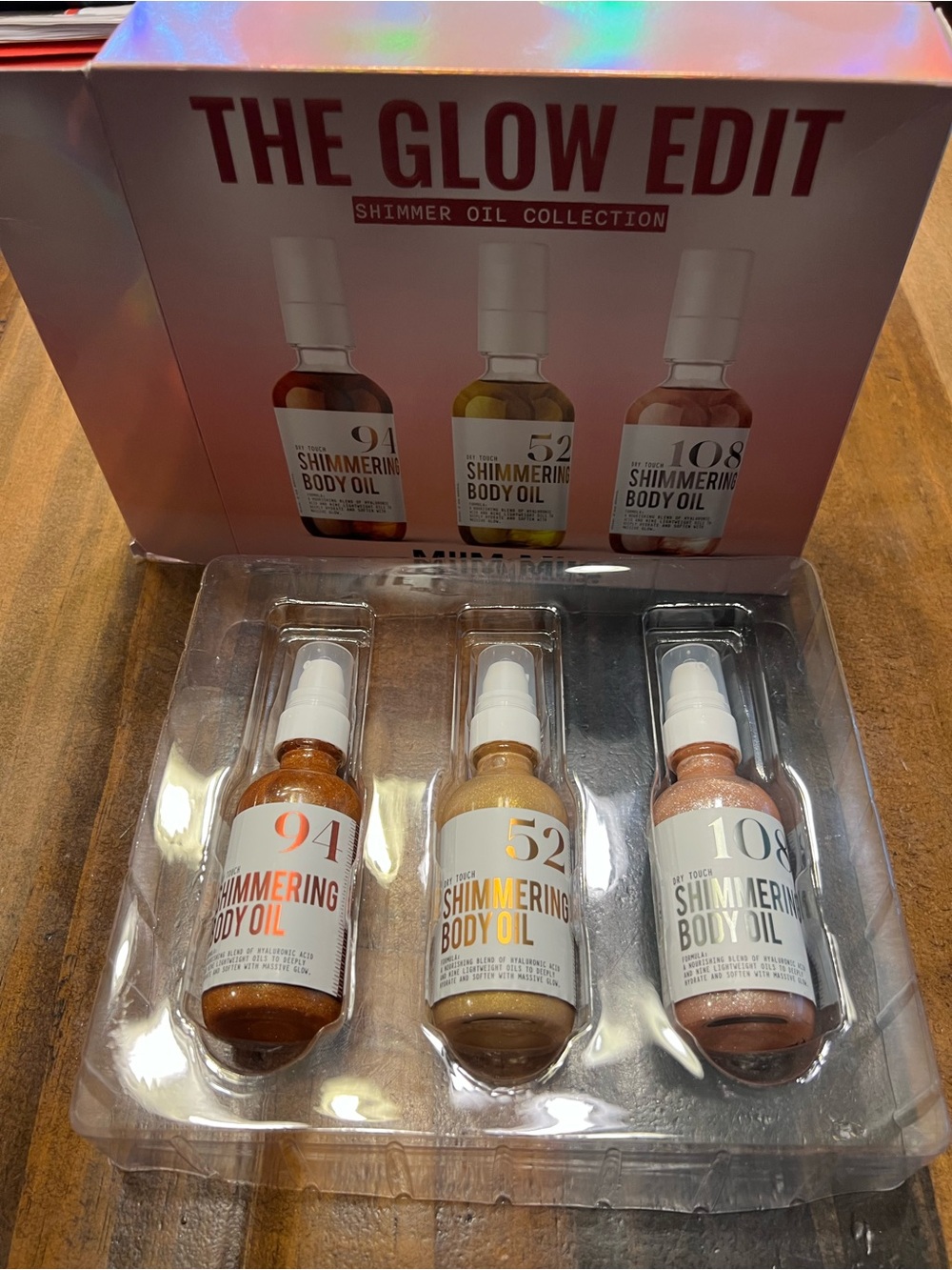MIIM.MIIC The Glow Edit Shimmering Body Oil Trio - Pink - Picture 5 of 7
